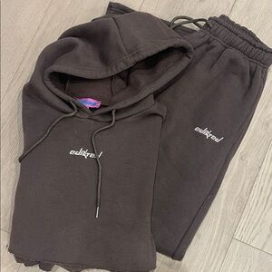 🤎Edikted Brown Hoodie & Pants Set🤎